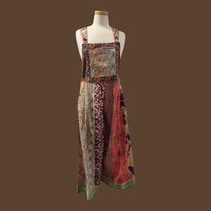 NWT Traveler Lounge Patchwork Overalls-Medium